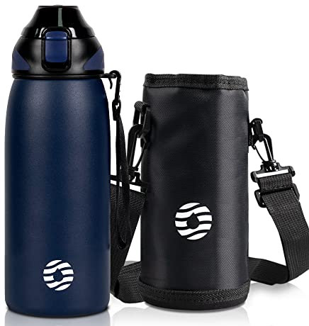 FJbottle Gourde Isotherme - 400ml/600ml/800ml/1L - Bouteille Isotherme Gourde Inox Bouche Standard, Gourde Sport Étanche, Gourde Enfant sans BPA, pour Sport, Gym, Voyage