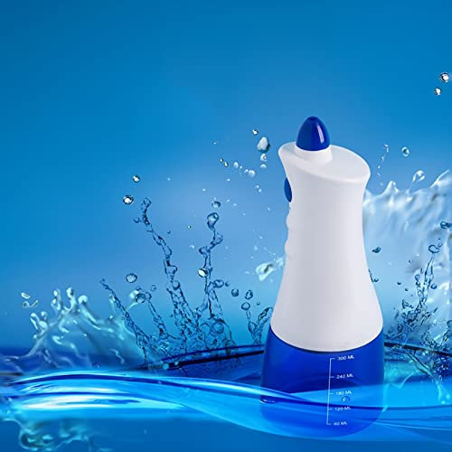 PEAMAN Lavaggio nasale, Macchina per la Pulizia del Naso Portatile 300Ml Lavaggio nasale con Due beccucci per Adulti Bambini Prevenzione della rinite allergica