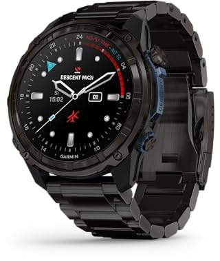 Garmin Descent Mk3i Tauchcomputer und Multisport GPS Smartwatch, Air Integration, Black Titanium