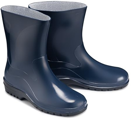 ESTRO Botas de Lluvia Mujer - Botas de Agua Botines de Agua Mujer Zapatos de Lluvia K007 (37 EU, Azul Oscuro)