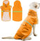Hunderegenmantel – Wasserdichter Hundemantel mit Kapuze und Reflektoren für trockene, sichere Gassigänge (Orange, 5XL)