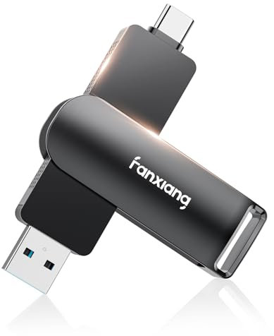 fanxiang Unidad USB SSD externa de 512 GB hasta 2050 MB/s SSD externa rápida USB C Drive 2 en 1 unidad flash dual tipo C + USB A 3.2 Gen2 unidad de estado sólido para iPhone 15/Android/Tablet/PC/Mac