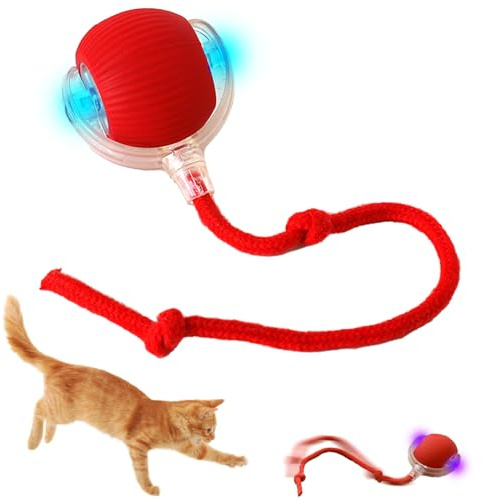 Giocattolo interattivo per gatti, Palla Interattiva per Cani Che Rotola, Palla Elettrica per gatti, Giocattolo automatico per gatti, Indoor Cat Toys, Palla Rotante a 360° adatta per gatti e cani