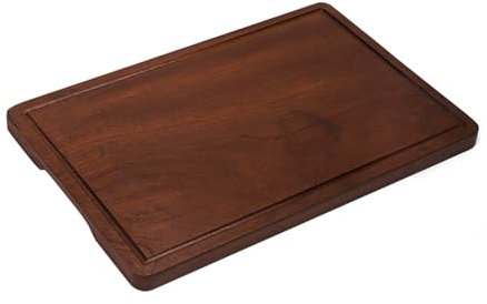 MRKU Tabla de Carne Artesanal para Barbacoa, Tabla de Cortar de Madera Rectangular, Tabla para Carne, Tabla para Servir Pan, Tablas de charcutería, Bloques para Cortar y trinchar.
