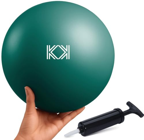 KK Pilates Ball – Enhance Your Core Workout, Improve Stability & Flexibility – Perfect for Pilates, Yoga & Rehabilitation- Includes Pump- Green
