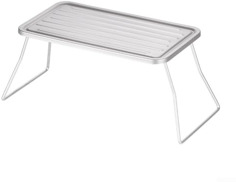 Placa de parrilla pura, parrilla plegable para barbacoa de camping con patas de acero inoxidable, estufa ligera para mochileros, mesa de té portátil para exteriores, senderismo a prueba de óxido