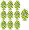 10 x Mighty Oak Air Car Freshener - Sweet Apple