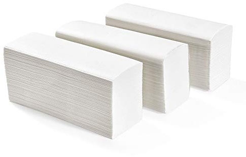 ASCIUGAMANO DI CARTA MONOUSO PER DISPENSER 2 VELI PIEGATO a V (cartone 3150 asciugamani) EUROCARTA