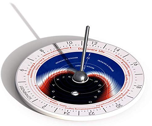 Hora Lux A - Reloj solar con reloj interior de porcelana