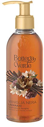 Bottega Verde - Vaniglia Nera, Lavamani, 250 ml, con Proteine del Grano ed Estratti di Vaniglia Nera, Detergente e Profumato, Formula Delicata, Ideale per Lavaggi Frequenti, per Tutti i Tipi di Pelle