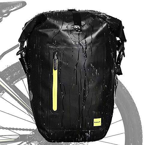 Rhinowalk Sacoche de vélo étanche de 25 L pour siège arrière de vélo, vélo, voyage, équitation, vert