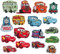 CYWQ 17 Stück Bus-Rennauto, Feuerwehrauto, zum Aufbügeln oder Aufbügeln für Kinder, DIY, Basteln, Jeans, Kleidung, Jacke, Rucksack, Schal, Mützen für Kinder und Erwachsene