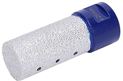 Fresadora de soldadura, eje soldado diamante cortador de bits seco recto para piedras para escariado de mármol para granito para baldosas cerámicas(25cm)