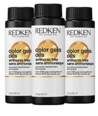 REDKEN Color Gel Oils Permanente Haarfarbe, 3 x 60 ml, Nr. 06ABn - 6.19, 3 Stück