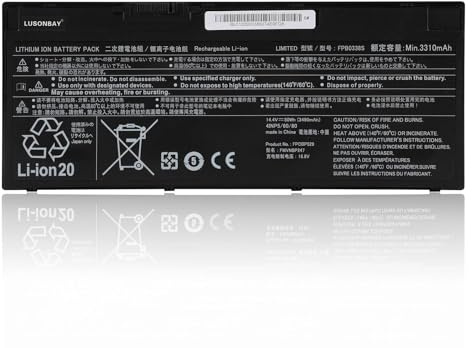 LUSONBAY FPB0338S FPCBP529 Batterie d'ordinateur Portable pour Fujitsu LifeBook T937 T938 T939 E448 E449 E458 E459 E548 E549 E558 E559 E4411 E4511 E54100 E541. 1 E5510 E5511 U747 U748 U749 U757 U758