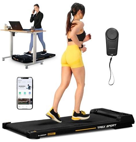 TREX SPORT Walking Pad TX-300WP AERO | Laufband für Schreibtisch mit Fernbedienung, LED-Anzeige, bis 6 km/h | Laufband für zuhause, Treadmill for Home