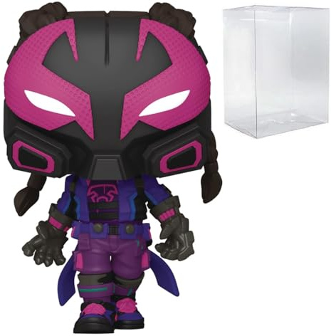 POP Marvel: Spider-Man: Across The Spider-Verse - Miles G Morales as Prowler Funko Vinyl Figure (Bundled with Compatible Box Protector Case), Multicolor, 3.75 inches