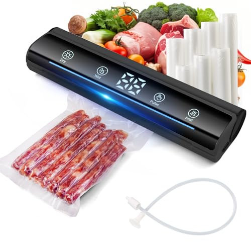 Envasadora Al Vacío, Máquina de Sellado Al Vacío, compacta, totalmente automática, selladora en seco/húmedo, Máquina Selladora de Vacío, para Alimentos Secos o Húmedos