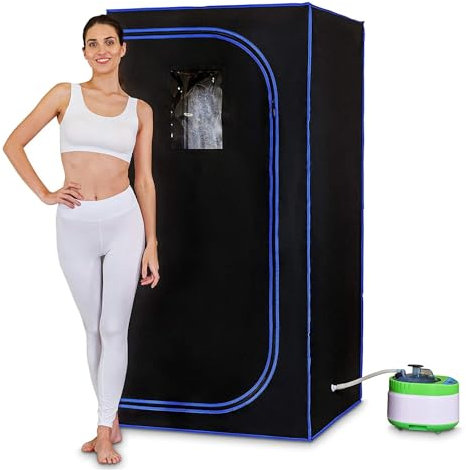 Sauna Box, Tienda de campaña de cuerpo compto de tamaño más grande for Sauna, un Spa Personal en casa, izador de 4L, soporte de tubería de acero for aliviar el insomnio, sala de Portbab para la comodi