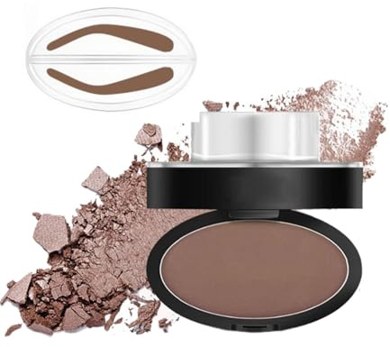Eyebrow Seal Stamp Powder - Light Brown Complete Nature Tinting Coloring Kit - Easy and Natural Looking Brows, Waterproof Eyebrow Powder Kit for Flawless Eye Brows Make Up