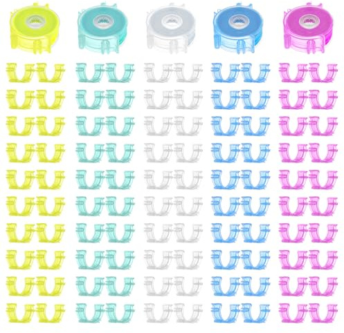 Grevosea 100 Pcs Bobbin Clips, Colorful Bobbin Holders for Sewing Thread Holder Fabric Clips for Sewing and Quilting Supplies Thread Spool Organizing Tool Accessories