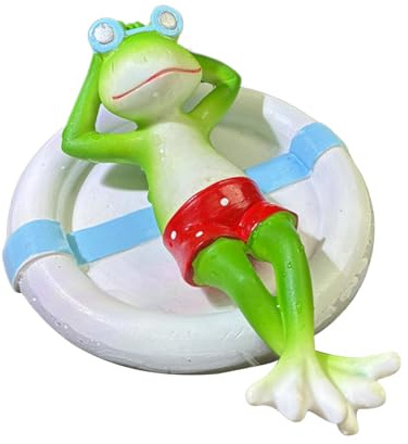 Figuras de rana – Figura realista de resina para decoración de estanque | estatua de animal para patio, piscina, hogar, pecera, porche, jardín