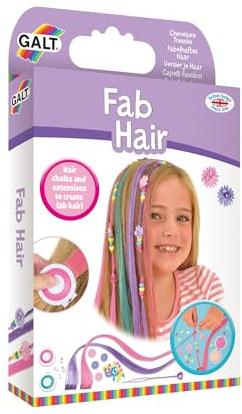Galt Fab Hair, Hair Chalk Kit and Extensions for Children, Ages 6 Years +