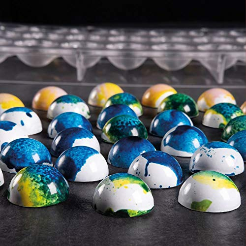 STAMPO IN POLICARBONATO PER CIOCCOLATA FORMA SEMISFERA PAVONI PC50