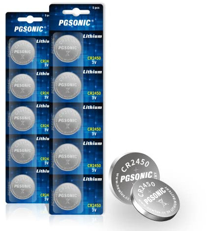 CR2450 Lithium Knopfzellen 3V, 10er Pack, CR 2450 Batterien
