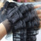 Yulakes 3D-Falten-Chiffon-Stoff, Organza-Spitzenband, bestickt, Rüschen, Spitzenborte, DIY, Kleid, Kleidung, Kragen, Nähdekoration, 12 cm breit, 1 m lang, Weiß / Schwarz
