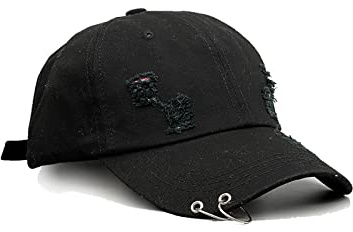 Nanwansu Ripped Distressed Denim Ring Baseball Cap Hip Hop Vintage Dad Hat Adjustable