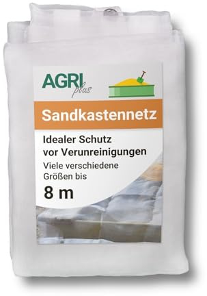 AGRI plus Rete per sabbiera con occhielli, 2,5 x 3 m, varie misure, rete a maglie strette 0,8 x 0,8 mm, copertura per sabbiera, rete di copertura con rinforzo sul bordo, resistente ai raggi UV e