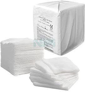 Dentalseven - Compressa Garza, Tessuto Non Tessuto, 4 Strati, 5 x 5 cm, Confezione da 1000