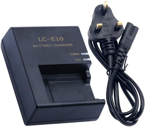 LC-E10 Battery Quick Charger Compatible with LP-E10 LC-E10C LC-E10E Batteries for Canon EOS Rebel T3 T5 T6 T7 T100 1500D 2000D 3000D 4000D 1300D 1200D 1100D SLR Digital Cameras Power Supply