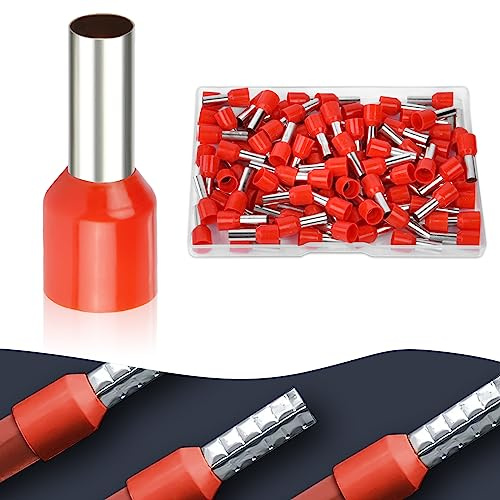 flintronic Pinze Crimpatric 100 Piezzi/10mm², Autoregolante Connettore del Cavo, 8 Tipi Puntale Isolato Terminale Isolato Capicorda, Terminali a Crimpare Per Cavo Elettrici, Puntalini Elettrici