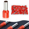 flintronic Aderendhülsen Set 10mm², 100 Stück Kabelschuhe Set, FlachsteckhüLsen, Quetschverbinder it IsolierhüLsen, Gabel Kabelschuhe Adernhülsenbox, Kabel Steckverbinder für Elektriker