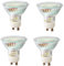 4 Stück LED GU10 Leuchtmittel, Kaltweiß 6000K 2.5W Lampe Strahler Spot 270lm, AC 220V, SMD LED Strahler 120° Glas mit Schutzglas