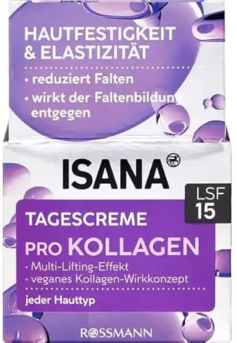 Isana Pro Kollagen Tagescreme LSF 15 1x50ml, für jeden Hauttyp