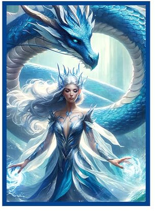 Katomula 100 Stück MTG-Kartenhüllen mit 100 Stück passgenauen Hüllen, matte Kartenhüllen mit Innenhüllen – passend für Karten in Standardgröße – Sovereign of the Azur-Tiefen