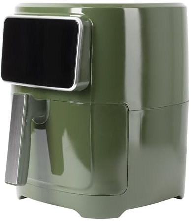 BERGNER MIDNIGHT - PFAS-Freie Heißluftfritteuse 1800W 6.9L - 8 Kochprogramme - Air Fryer mit Keramikbeschichtung - Temperatureinstellung 80-200°C - Timer bis zu 30 min - Gesundes & Ölfreies braten