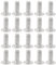 Smgda 20Pcs M6 x 20mm Flat Head Hex Socket Cap Screws Bolts, 304 Stainless Steel Furniture Connector Bolt, Allen Hex Drive, Bright Finish, Metric Fully Machine Thread (M6 x 20 mm)