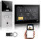 GVS - IP Video Türsprechanlage mit Türöffner, Fingerprint & RFID, HD Kamera, 1x 10 Zoll Monitor & App - Smarte Video Türklingel mit Kamera & Gegensprechanlage für 1 Familienhaus (AVS5528U)