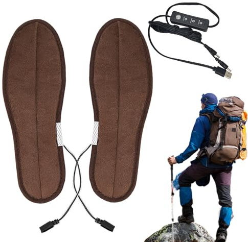 Plantillas calefactoras eléctricas, suelas de calentamiento eléctrico,Plantillas de zapatos calefactables USB - Plantillas calefactables eléctricas Alfombrilla de calor de invierno para pies para caza