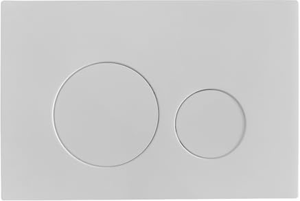 Placa de accionamiento para inodoro UWT02L-GE, placa redonda empotrada lacada blanca, 212 × 142 × 20 mm