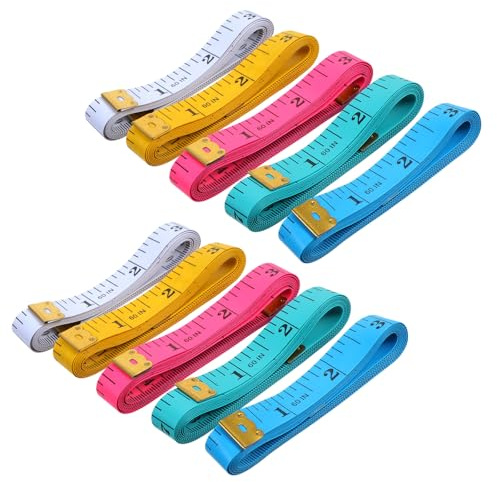 Guduling 10 Pcs Tape Measure Sewing, Soft Tape Measure for Body Measurements, Tailors Measuring Tapes for Sewing/Tailors Fabric Tapes Measure for Tailors Weight Loss Waist, 150cm