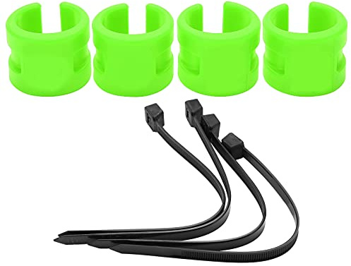outdoorm 4pcs Establecer Bicicleta Delantera Delantera Trasera Anticollision Protección de Goma del Anillo de protección de la Cadena de protección del Anillo (Verde)