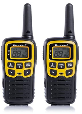 Midland XT50 Adventure PMR-Walkie Talkies Kofferset, 2x leistungsstarke Outdoor-Funkgeräte für Kinder und Erwachsene, mit LCD-Display und Micro-USB-Ladebuchse