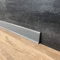 10 Meter Fußleisten | Sockelleisten 60 x 12.8 mm25560-0107 aus PVC Hartschaum mit durchgefärbter Weichlippe| Kunststoff-Leiste Grau