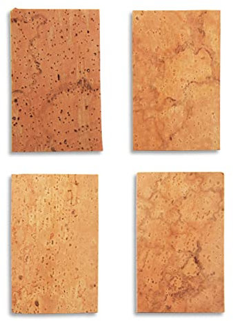 8 Korkplatten für Holzblasinstrumente Saxophon/Klarinette Reparatur Korkplatte portugiesischer Kork zB für S-Bögen oder Klappen 0,6 mm, 1,0 mm, 1,5 mm 2,0 mm (je 2 Platten) Korkplatten-Set