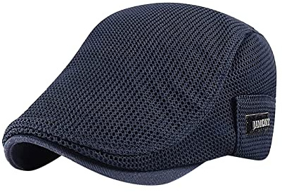 MILAX Boina para hombre de invierno suave a cuadros transpirable invierno cálido Comfort Beret boina gorra deslizante Gatsby gorra de visera Newsboy Flat Cap, Zz04#Marine, Talla única